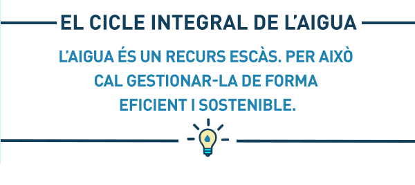 EL CICLE INTEGRAL DE L’AIGUA - L’aigua és un recurs escàs. Per això cal gestionar-la de forma eficient i sostenible.